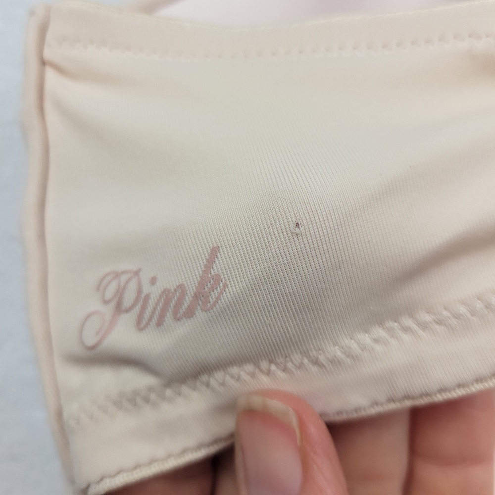 PINK Victorias Secret Wear Everywhere Push Up‎ Wire-Free Bra Nude Beige 36DD - Picture 6 of 13